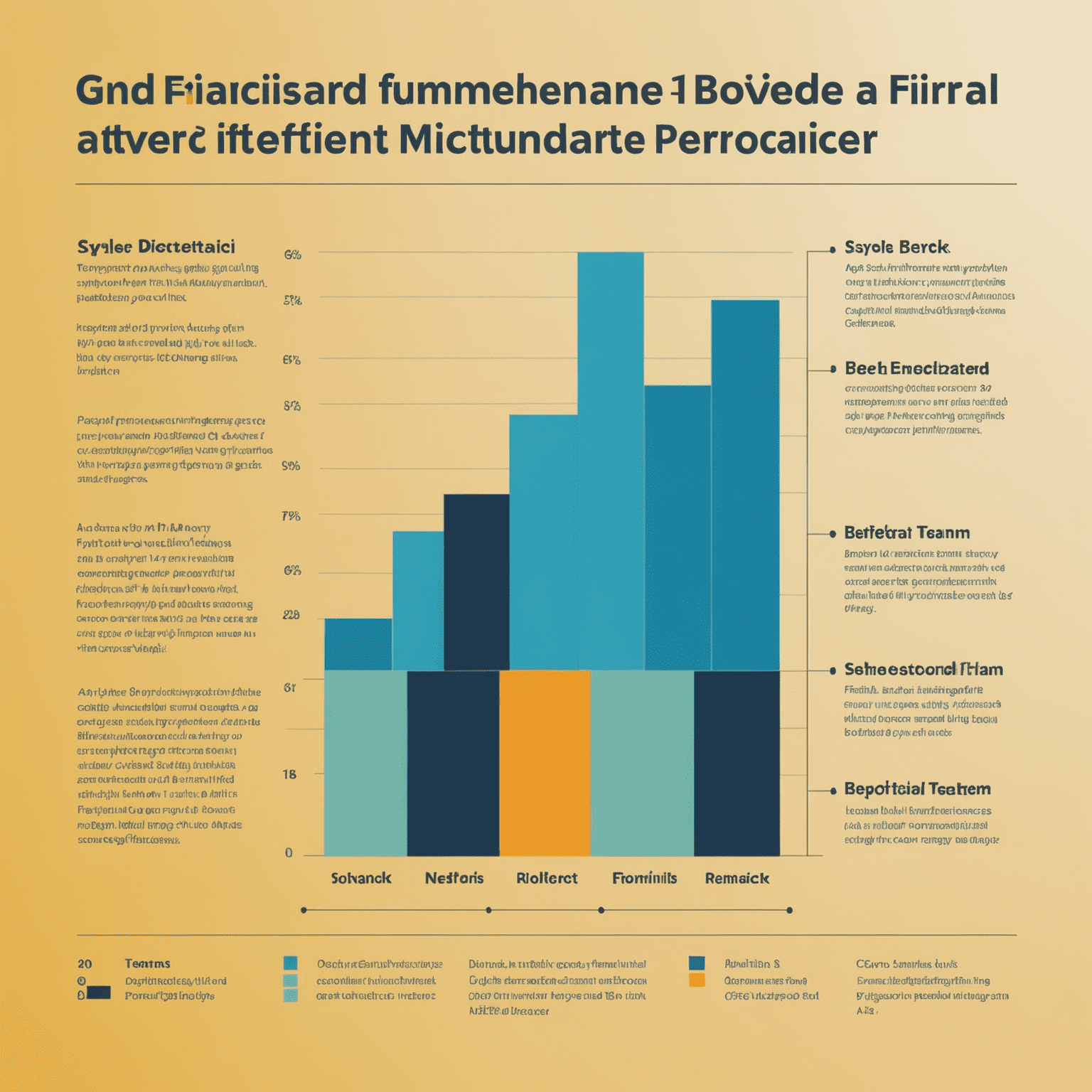 A graph showing the improved financial performance of Firm D after implementing BEE policies, with diverse team members in the background